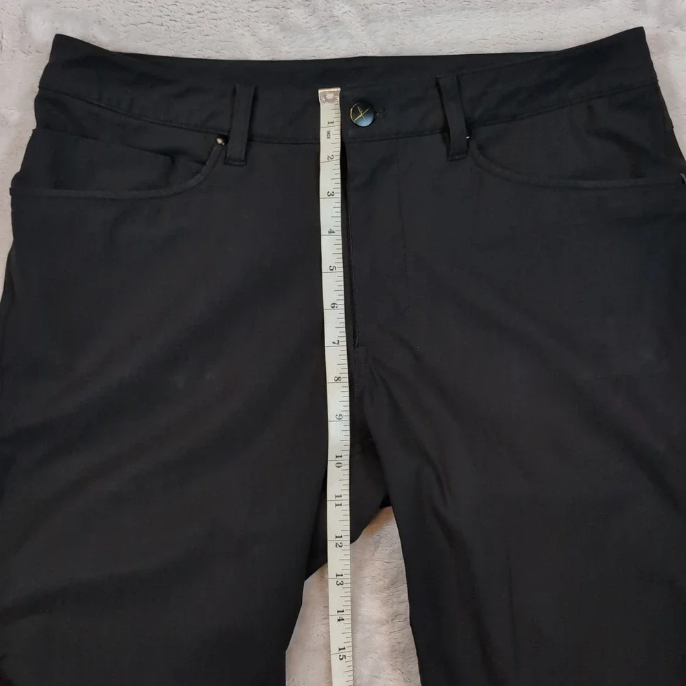 Lululemon‎ ABCs Pant Mens 31 (32x29) Black Slim Fit Warpstreme Five Pocket Golf